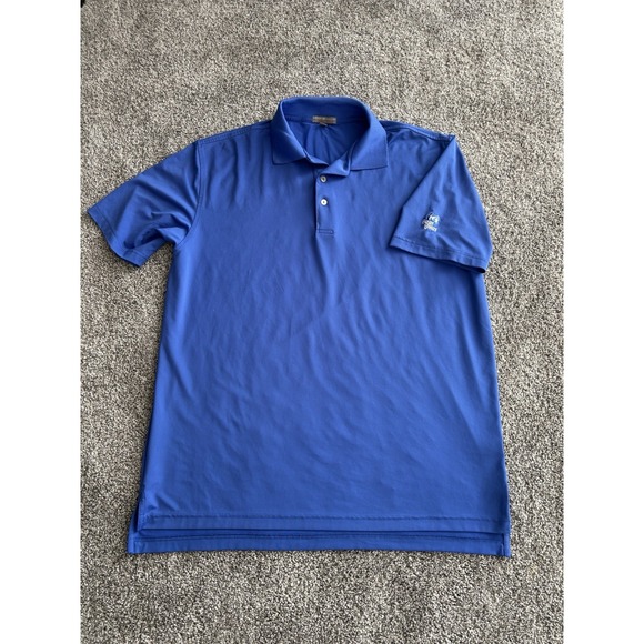Peter Millar Polo Shirt Mens Size Large Blue Summer Comfort Performance - Picture 2 of 6